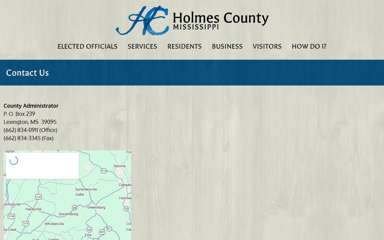 Holmes County Circuit Clerk court records office in Lexington